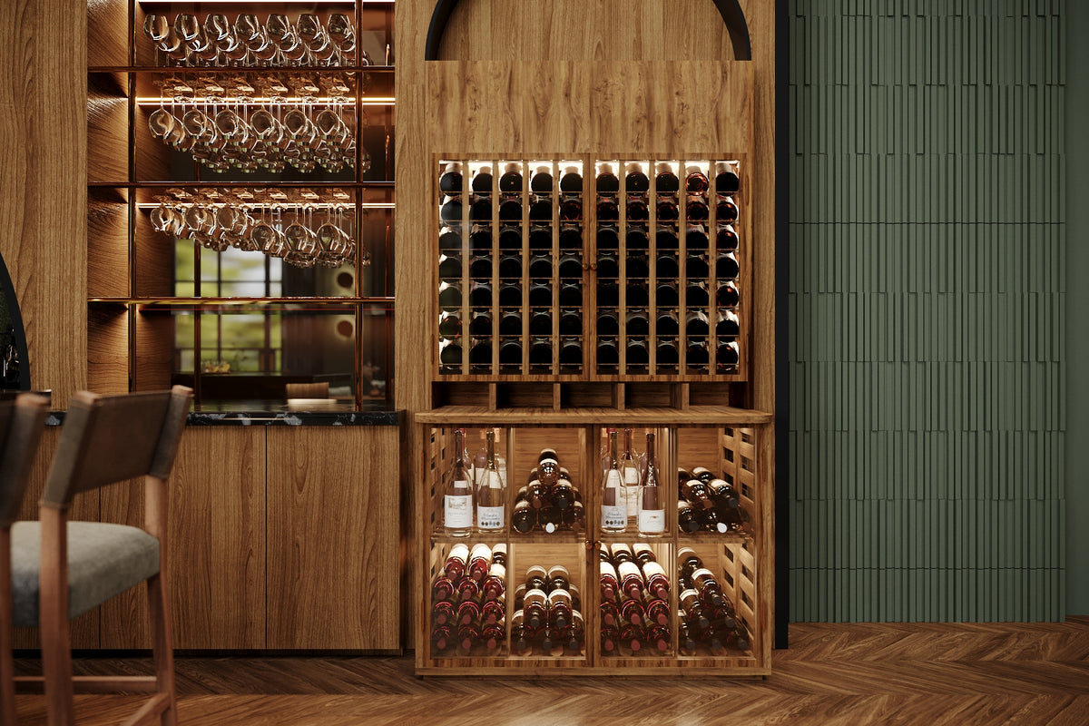Visualisierung einer neuen Weinbar in einem Restaurant