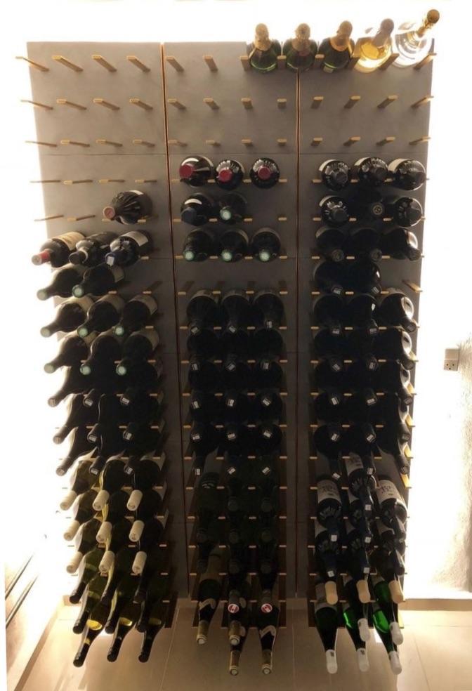 gold peg wine racks - luxury wine cellar racking